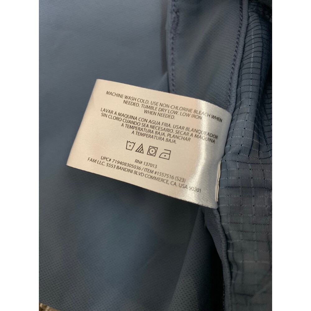 Banana Republic Slim Core Pants Ski Slate Blue Pockets Tech Fabric Men's 34 x 34 - Picture 7 of 8